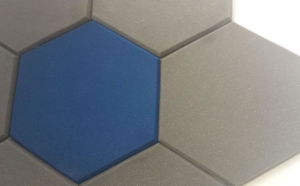 Espuma Acústica Hexagonal - Cinza Espuma Acústica Hexagonal - Cinza