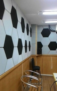 Espuma Acústica Hexagonal - Preta